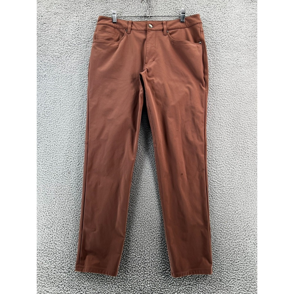 Lululemon ABC Slim-Fit Men Pant 32 (32x30.5) Ancient Copper Brown Utilitech READ